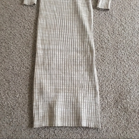 Forever 21 Womens Tan and White Long Sleeve Dress Size S - Picture 9 of 16
